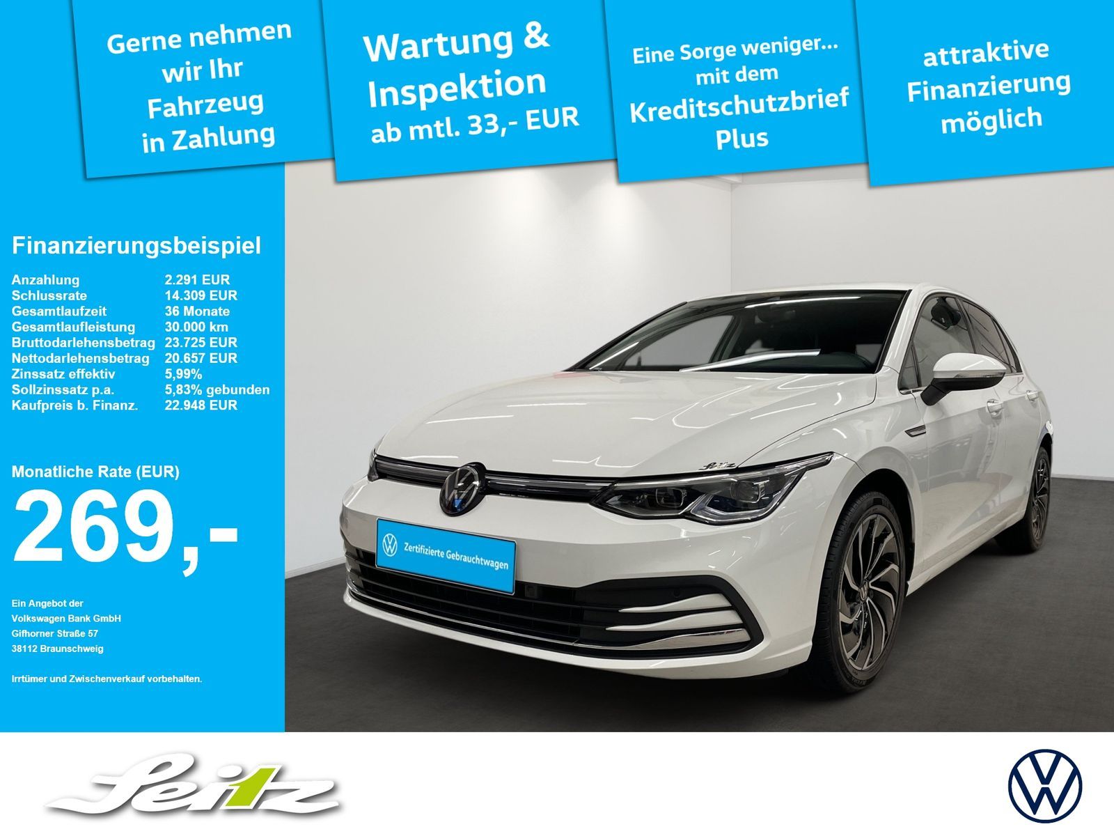 Volkswagen Golf VIII 1.5 eTSI Style *LED*NAVI*PARKSENSOR*
