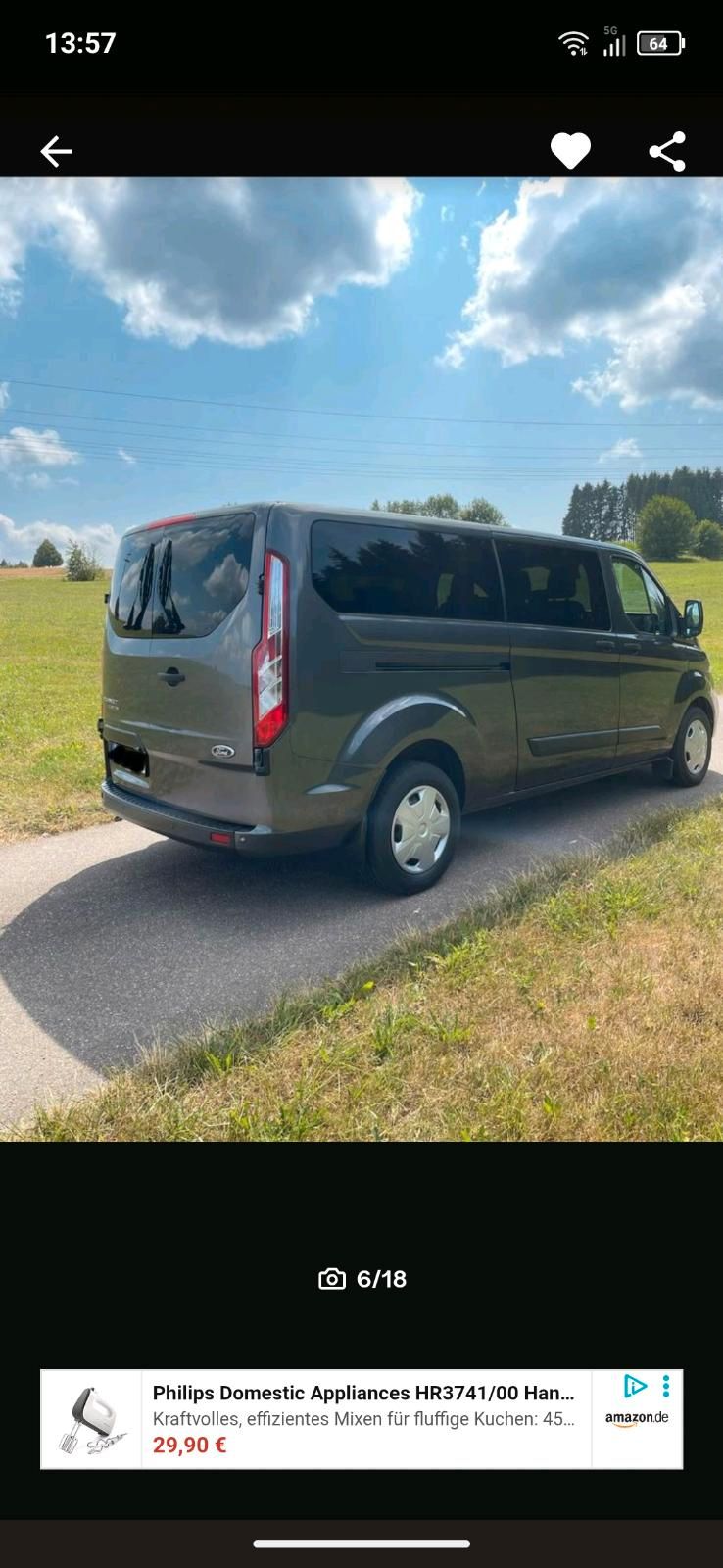 Ford Transit Gustom L2 Bus